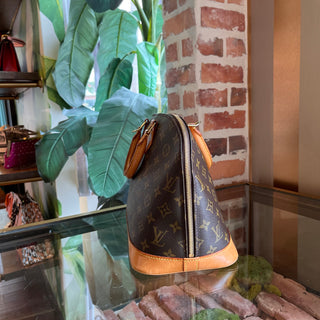 LOUIS VUITTON Alma PM Brown Monogram Canvas Vintage Satchel Bag