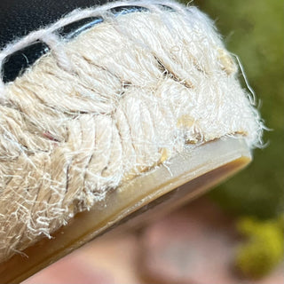 CHANEL Beige Leather CC Espadrilles SZ 38 (US 8)