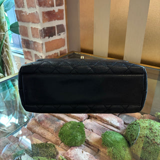 CHANEL Black Caviar Kelly Handle Bag