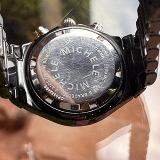MICHELE Tahitian Stainless Steel Ceramic Black Watch