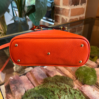 GUCCI Diana Mini Orange Leather Shoulder Bag