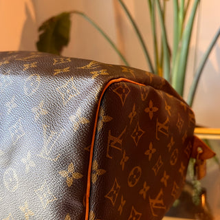 LOUIS VUITTON Speedy 30 Brown Monogram Canvas Satchel