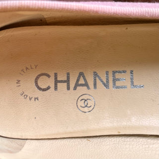CHANEL Cap Toe Pink Canvas Flats SZ 39 (US 9)