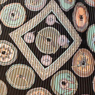 HERMES Belles De Mexique Plisse Silk Scarf