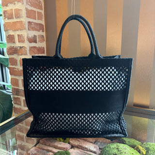 DIOR Black Mesh Book Tote