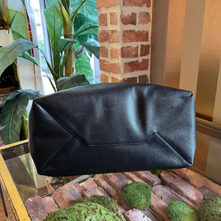 CELINE Horizontal Cabas Black Grained Calfskin Shopping Tote Bag