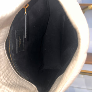 Saint Laurent Lou Lou Puffer Cotton Shoulder Bag Small