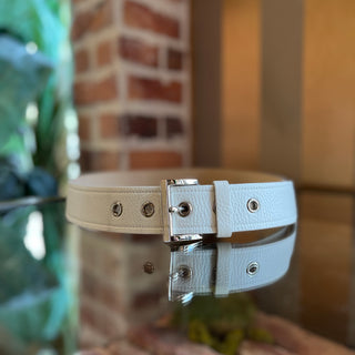 PRADA Leather White Belt SZ 80/32