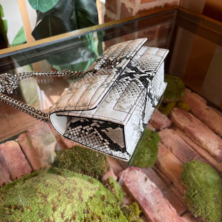 JIMMY CHOO Avenue Mini Snake Embossed Shoulder Bag