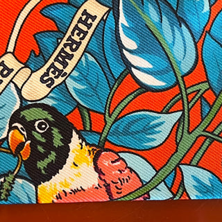 HERMES Jungle Love Love Silk Twilly