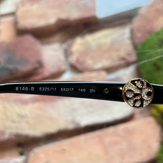 BVLAGRI 8146-B 5325/11 Black Acetate Square Sunglasses