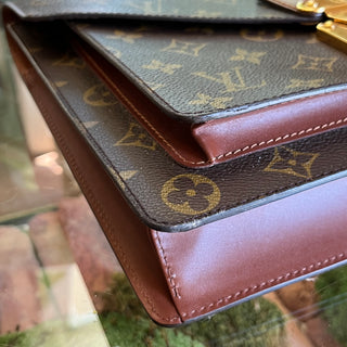 LOUIS VUITTON Monceau 26 Brown Monogram Canvas Briefcase Top Handle Bag