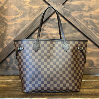 LOUIS VUITTON Neverfull MM Damier Ebene Brown Canvas Tote