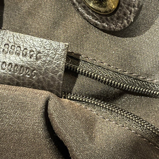 GUCCI Scarlett Beige Ebony GG Canvas Interlocking G Tote
