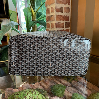 GOYARD St.Louis GM Black Goyardine Canvas Chevroches Tote Bag