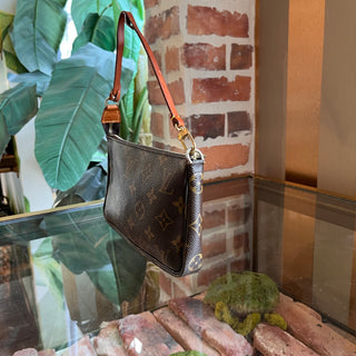 LOUIS VUITTON Pochette Accessories Vintage Brown Monogram Canvas Shoulder Bag