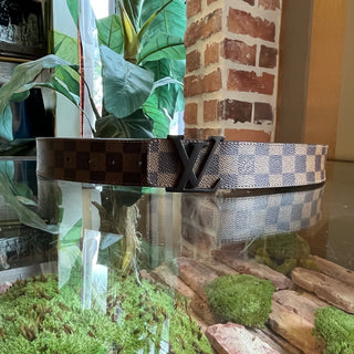LOUIS VUITTON LV Initiales Damier Ebene Belt SZ100/40