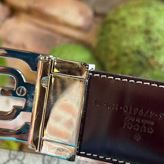 GUCCI Beige Brown GG Supreme Reversible Belt 100/40(12US)