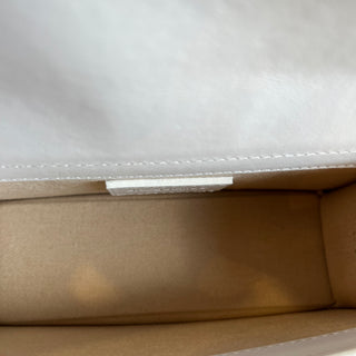 JACQUEMUS Le Bambino Small White Calfskin Leather Flap Bag