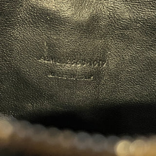SAINT LAURENT Lou Mini Black Calfskin Crocodile Embossed Crossbody