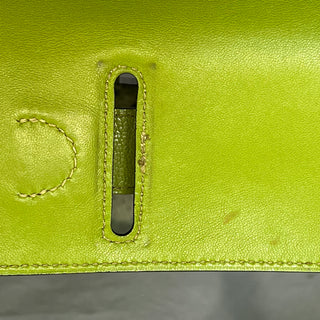 HERMES Chaine D'Ancre Vert Anis Chevre Myzore Clutch