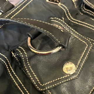 PRADA Black Nylon Multipocket Shoulder Bag