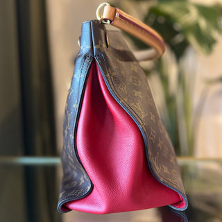 LOUIS VUITTON Gaia Cerise Monogram Canvas Hobo Bag