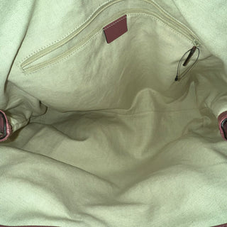 GUCCI Large Sukey Beige Pink GG Canvas Tote Bag