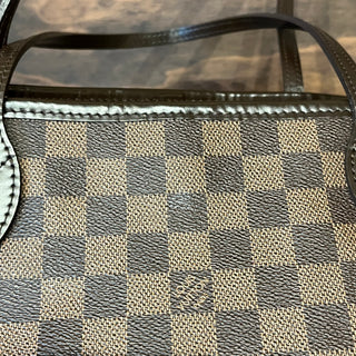 LOUIS VUITTON Neverfull MM Damier Ebene Brown Canvas Tote Bag