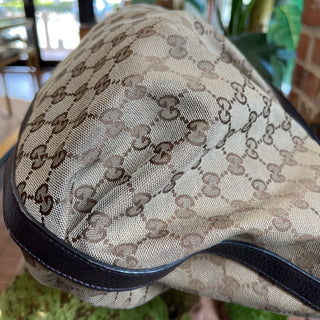 GUCCI Scarlett Beige Ebony GG Canvas Interlocking G Tote