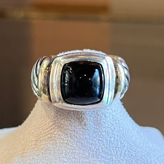 DAVID YURMAN Onyx Noblesse Sterling Silver Ring SZ 7