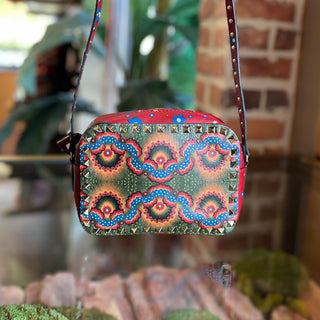 VALENTINO Volcano Enchanted Wonderland Print Leather Crossbody