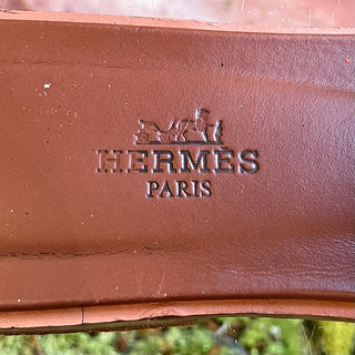 HERMES Brown Oran Sandals SZ 38 (US 8)