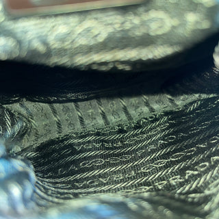 PRADA Mini Beige Metallic Brocade Evening Bag