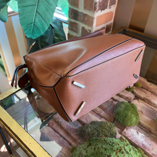 LOEWE Medium Puzzle Brown Classic Calfskin Leather Shoulder Bag