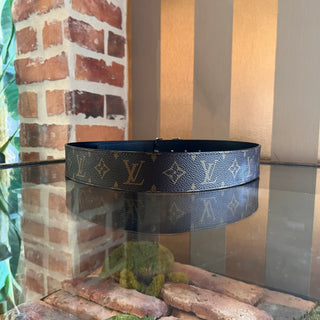 LOUIS VUITTON Reversible Monogram Noir Coated Canvas Belt SZ 85/34