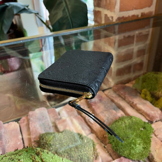 LOUIS VUITTON Zippy Black Empreinte Leather Coin Purse