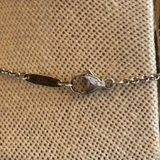 TIFFANY & CO Silver Concave Bar Necklace