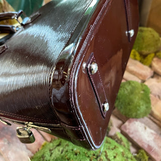 LOUIS VUITTON Alma PM Moka Brown Eclectic Epi Leather Satchel Bag