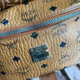 MCM Tan Visetos Monogram Canvas Belt Bag