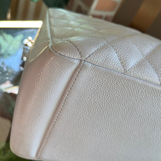 CHANEL Grand Shopping Tote (GST) White Caviar Leather