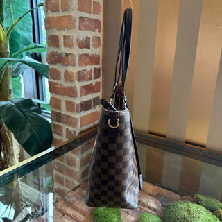 LOUIS VUITTON Damier Canvas and Magnolia Taurillon Leather Jersey Tote Bag