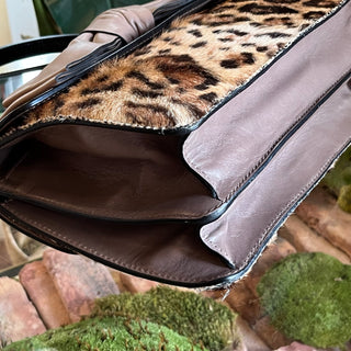 VALENTINO Leopard Pony hair Top Handle DIA321
