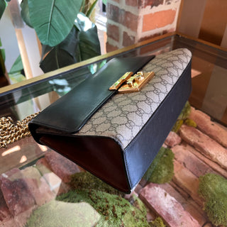 GUCCI Padlock Large Brown GG Supreme Canvas Shoulder Bag