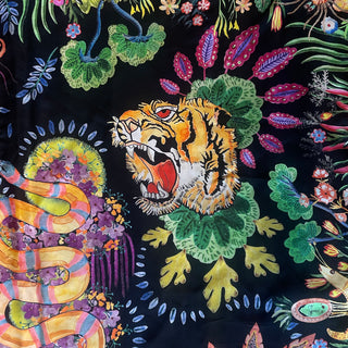 GUCCI Tiger & Kingsnake Silk Scarf