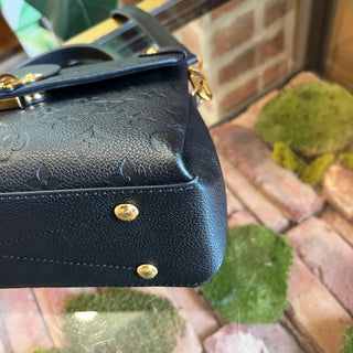 LOUIS VUITTON Georges BB Black Empreinte Leather Top Handle Bag