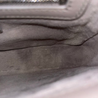 DIOR Jolie Small Gray Tweed Flap Top Handle Bag