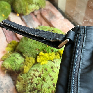 PRADA Flat Double Sided Black Nylon Crossbody Bag