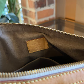 LOUIS VUITTON Courtney MM Black Monogram Multicolor Canvas Satchel Bag