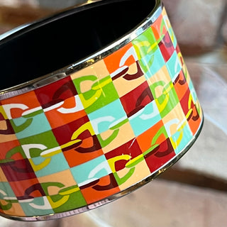 HERMES Extra Wide Optique Chaine D'Ancre Print Bracelet